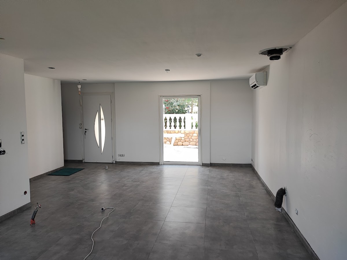 Carrelage sol grand espace — Arnaud Keim artisan carreleur